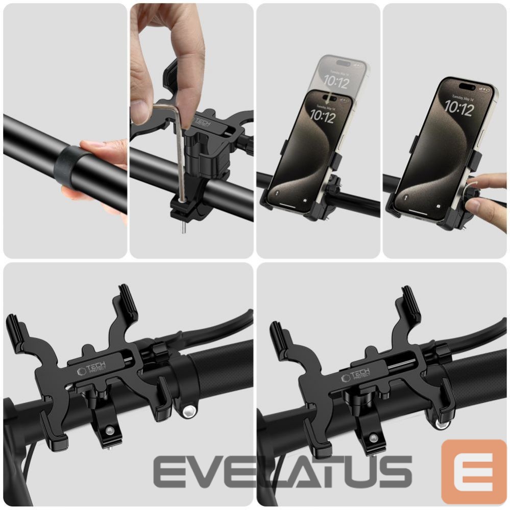 Auto turētājs Tech-Protect Tech-Protect V3 Bike Phone Holder for Handlebars - Black