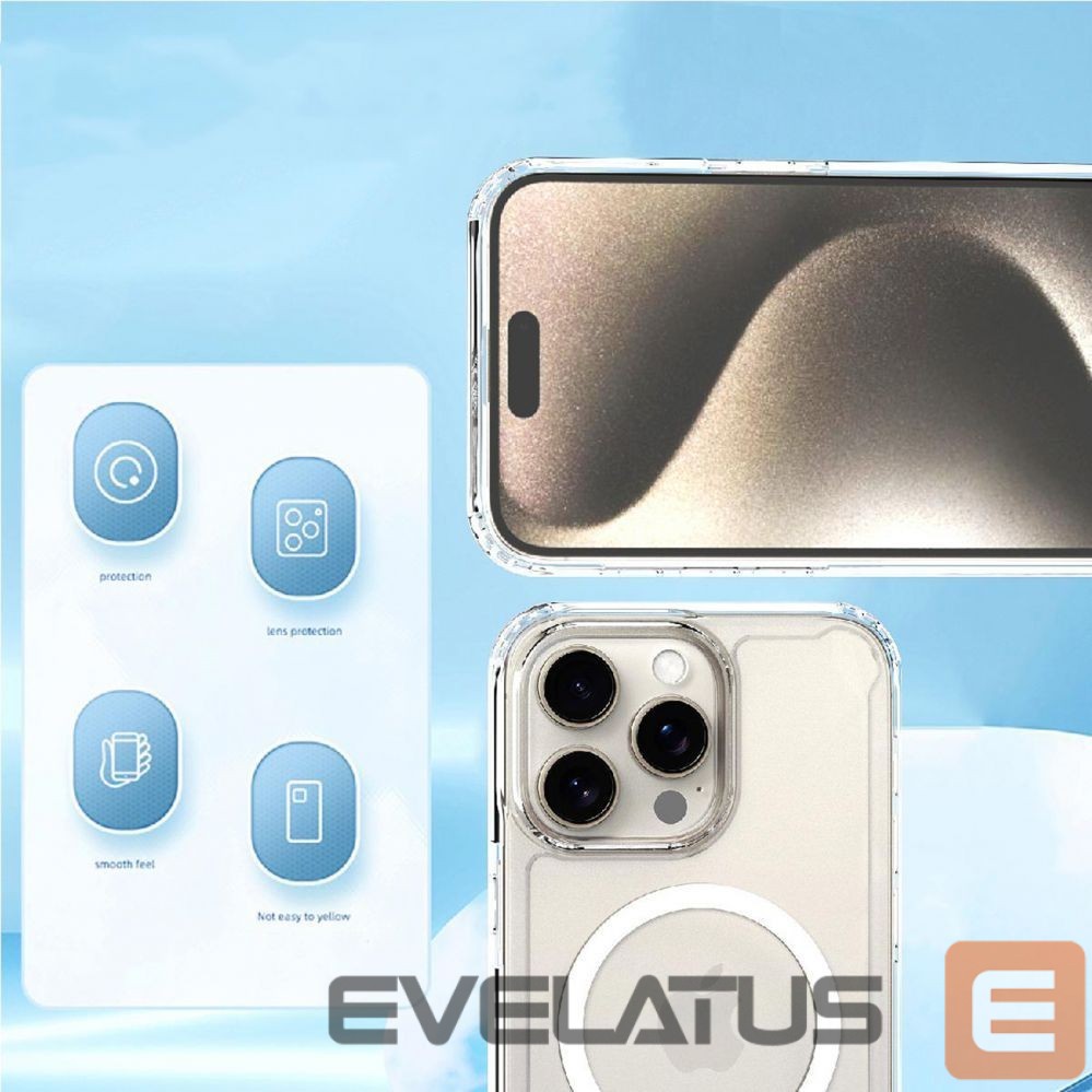 Aizmugurējais vāciņš Hurtel Clear Corner Case MagSafe for iPhone 16 Pro - transparent