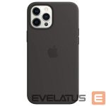 Aizmugurējais vāciņš Apple  Etui Apple MHLG3ZE/A iPhone 12 Pro Max    6.7" MagSafe czarny/black Silicone Case