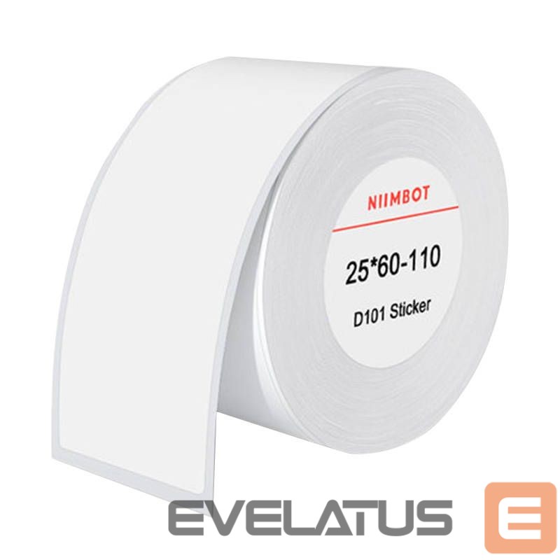 Biroja izejmateriāls NIIMBOT Thermal labels Niimbot stickers 25x60 mm, 110 pcs (White)
