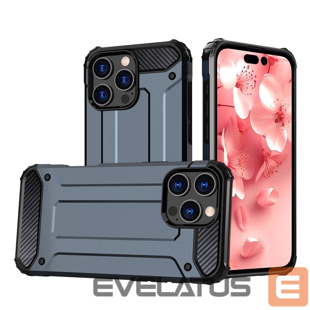 Aizmugurējais vāciņš Hurtel Hybrid Armor iPhone 16 Pro Max Case - Blue