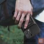 Aizmugurējais vāciņš Hurtel  Hybrid Armor Camshield iPhone 16 Pro Case with Camera Cover and Stand - Black 