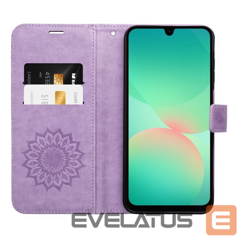 Aizmugurējais vāciņš OEM - Flip case for Samsung A56 5G Mezzo Book mandala violet