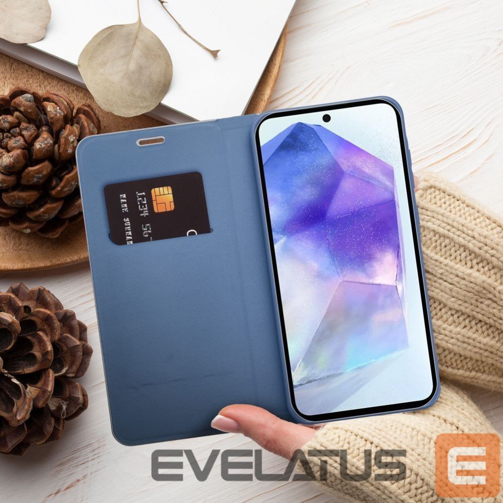 Atveramie maciņi OEM - Flip case for Samsung Xcover 7 Luna Book Carbon blue