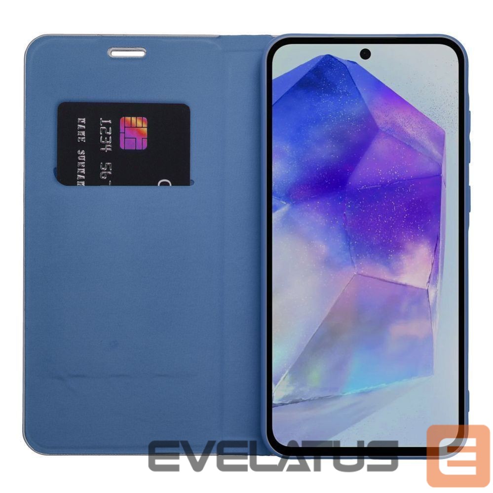Atveramie maciņi OEM - Flip case for Samsung Xcover 7 Luna Book Carbon blue