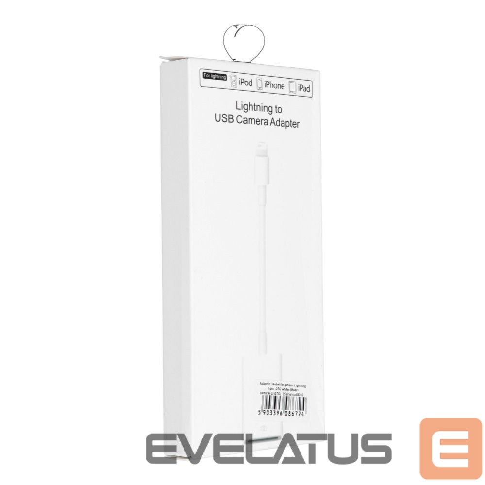 Parveidotājs OEM Adapter OTG USB A (female) to Lightning (male) white