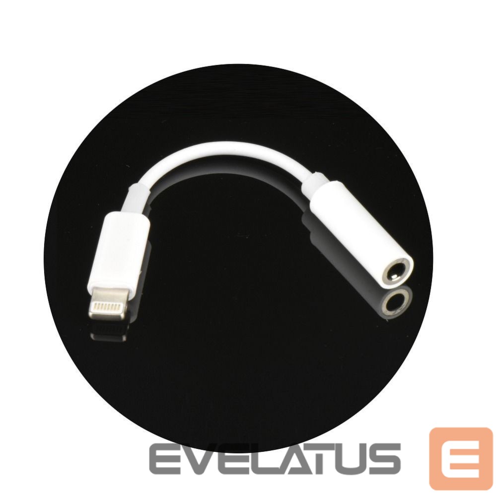 Parveidotājs OEM Adapter AUX Lightning (male) to Jack 3,5 mm (female) BOX white