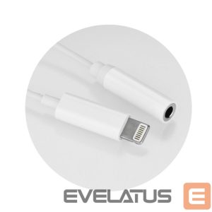 Parveidotājs OEM  Adapter AUX Lightning (male) to Jack 3,5 mm (female) white