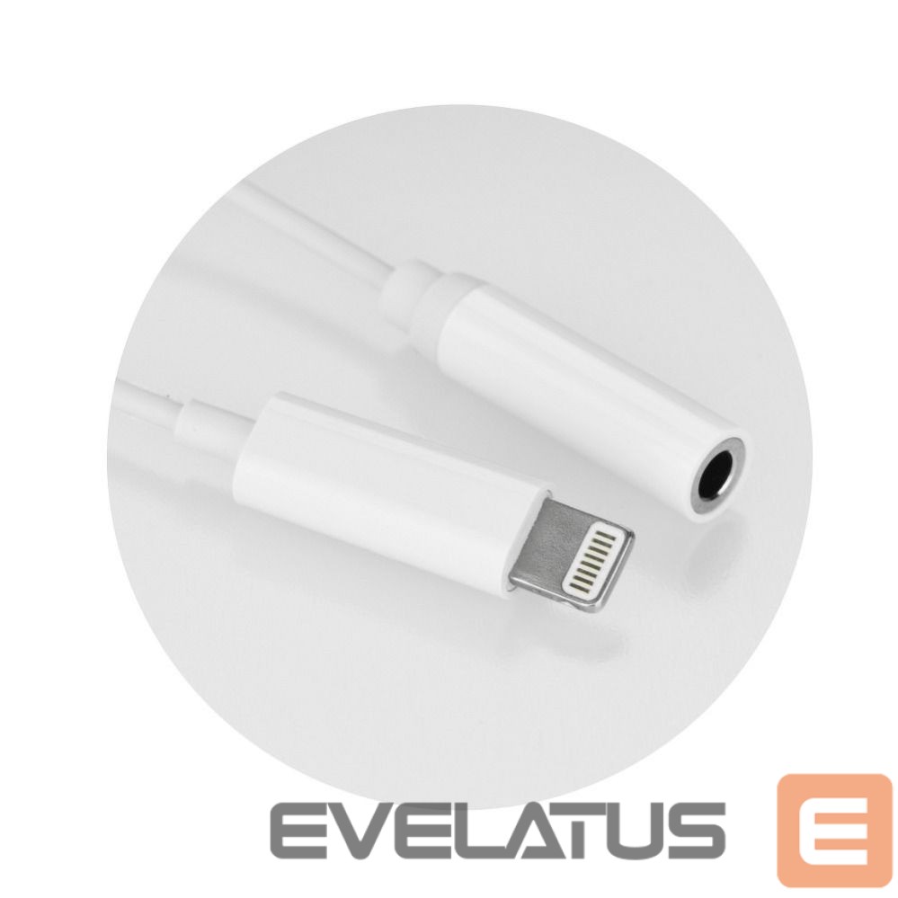 Parveidotājs OEM Adapter AUX Lightning (male) to Jack 3,5 mm (female) white