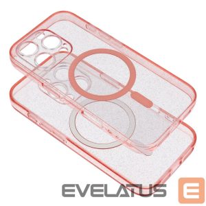 Aizmugurējais vāciņš OEM - Case for Samsung S25 PLUS Clear Mag Cover (STR) compatible with MagSafe pink glitter 