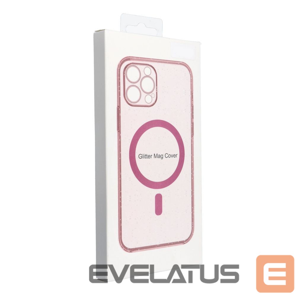 Aizmugurējais vāciņš OEM - Case for Samsung S25 PLUS Clear Mag Cover (STR) compatible with MagSafe pink glitter