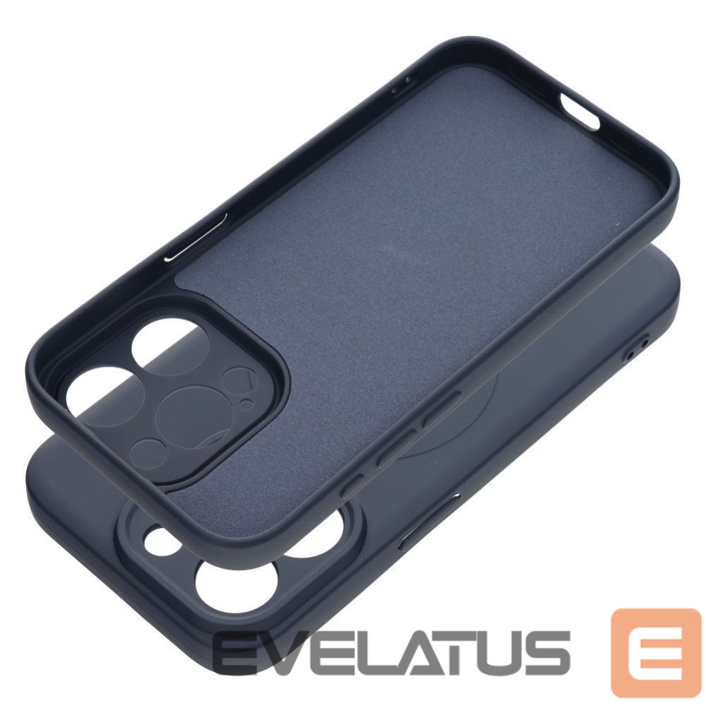Aizmugurējais vāciņš OEM - Case for iPhone 15 PRO Silicone Mag Cover compatible with MagSafe (camera protection) titanium blue