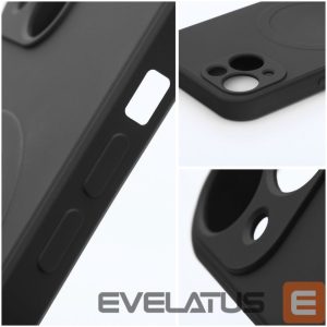 Aizmugurējais vāciņš OEM - Case for iPhone 16 Silicone Mag Cover compatible with MagSafe (camera protection) black 