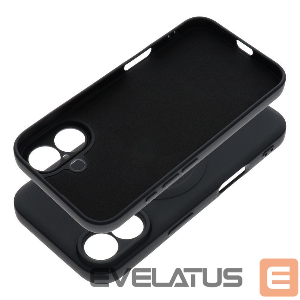 Aizmugurējais vāciņš OEM - Case for iPhone 16 Silicone Mag Cover compatible with MagSafe (camera protection) black