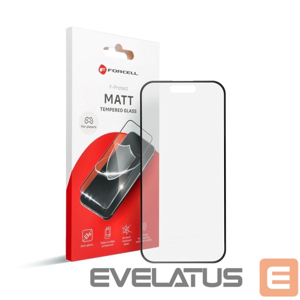 Aizsargstikls Forcell - Tempered glass to iPhone 13 PRO / 14 Forcell Matt Glass black
