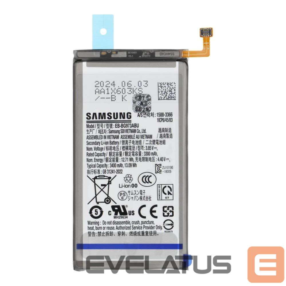Akumulators Samsung ServicePack Battery EB-BG973ABU for SAMSUNG S10 G973 GH82-18826A