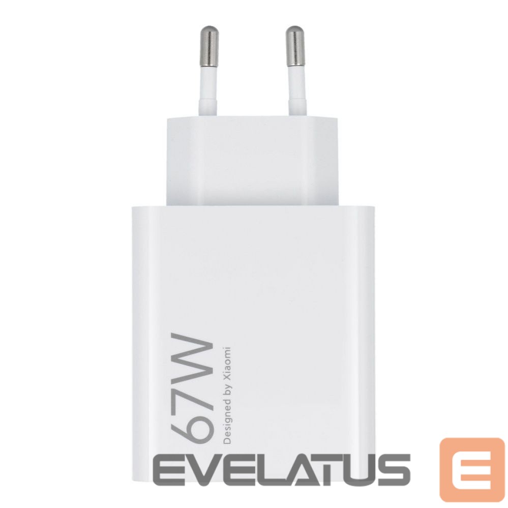 Adapteris Xiaomi XIAOMI original charger USB A QC3.0 3A 67W MDY-12-EH white bulk