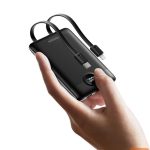 Ārējais akumulators Veger  Powerbank Veger C11 (W1170) PD QC3.0 2A 22,5W 10000 mAh with built-in cables USB C / Lightning black 