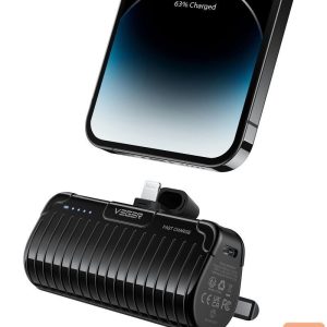 Ārējais akumulators Veger  Powerbank Veger PlugOn (W0558P) PD QC3.0 2,4A 20W 5000 mAh with a built-in connector Lightning black 