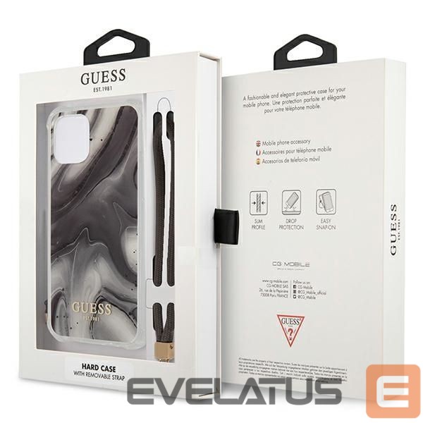 Aizmugurējais vāciņš Guess Guess Marble Collection iPhone 12 / iPhone 12 Pro Case - Gray