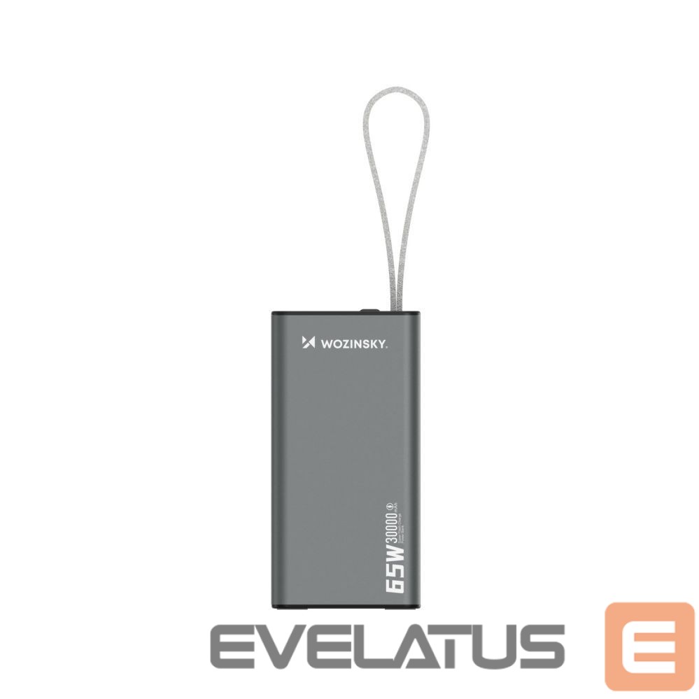Ārējais akumulators Wozinsky Powerbank Wozinsky K65+ 65W 30000mAh 2x USB-C, 1x USB-A 65W - black