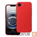 Aizmugurējais vāciņš OEM - Case for iPhone 16e Silicone Mag Cover compatible with MagSafe (camera protection) red 