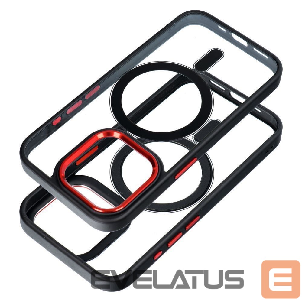 Aizmugurējais vāciņš OEM - Case for iPhone 13 Color Edge Mag Cover compatible with MagSafe black-red