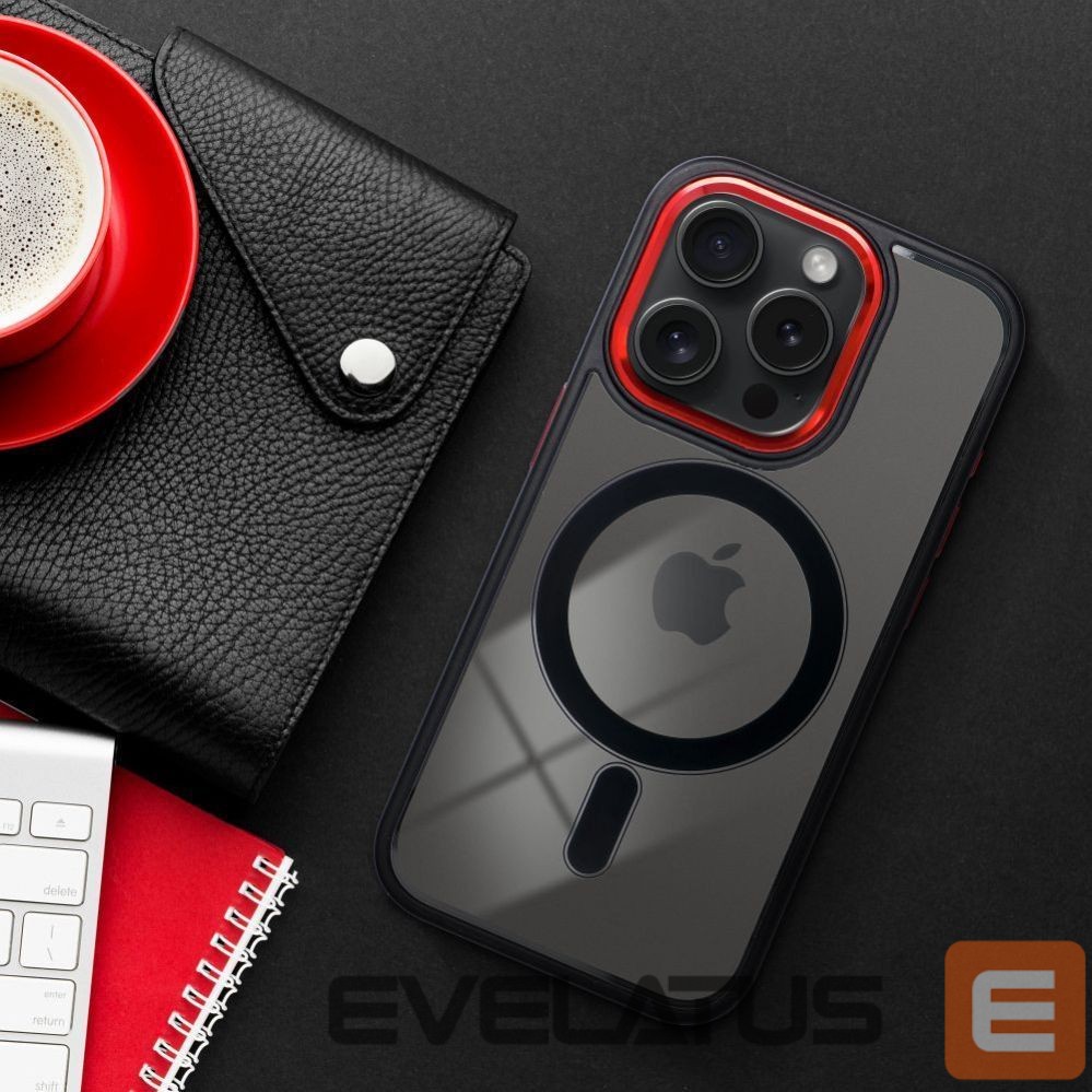 Aizmugurējais vāciņš OEM - Case for iPhone 13 Color Edge Mag Cover compatible with MagSafe black-red
