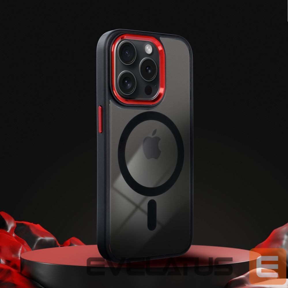 Aizmugurējais vāciņš OEM - Case for iPhone 13 Color Edge Mag Cover compatible with MagSafe black-red