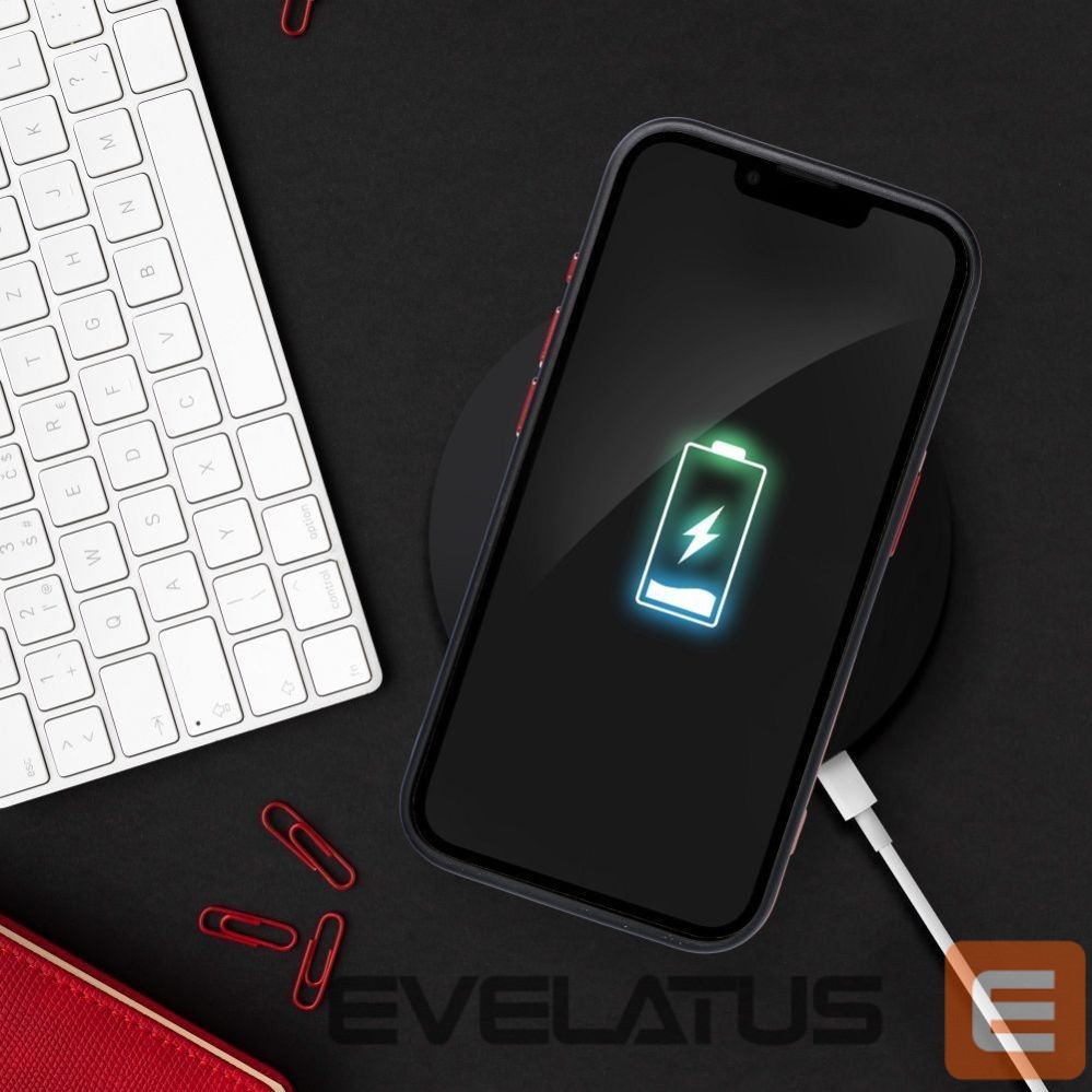Aizmugurējais vāciņš OEM - Case for iPhone 13 Color Edge Mag Cover compatible with MagSafe black-red