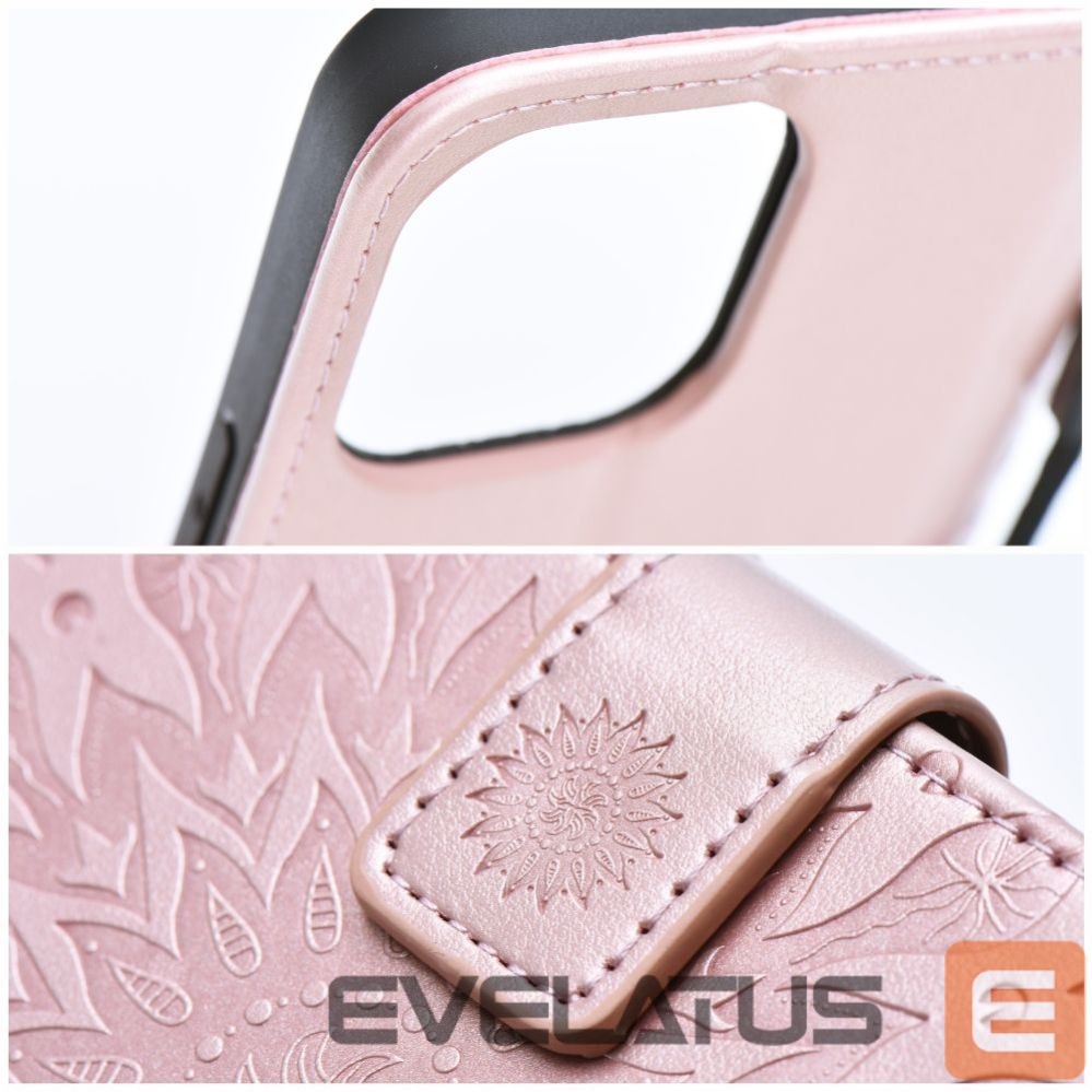 Aizmugurējais vāciņš OEM - Flip case for Samsung A06 Mezzo Book mandala rose gold