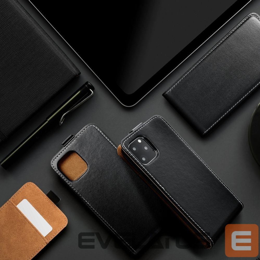 Atveramie maciņi OEM - Vertical flip case for Samsung S25 FE Slim Flexi Fresh czarne