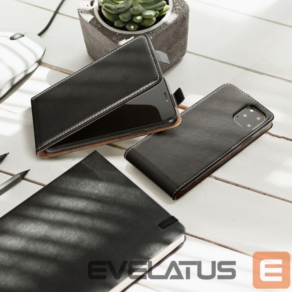 Atveramie maciņi OEM - Vertical flip case for Samsung S25 FE Slim Flexi Fresh czarne