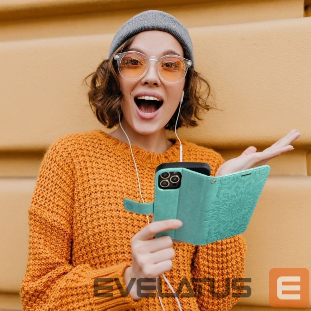 Aizmugurējais vāciņš OEM - Flip case for iPhone 7 / 8 / SE 2020 / SE 2022 Mezzo Book mandala green