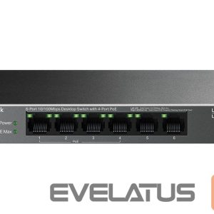 Serveru  - Citi piederumi TP-Link  LS106LP 6-Port 10/100 Mbps Desktop Switch with 4-Port PoE 