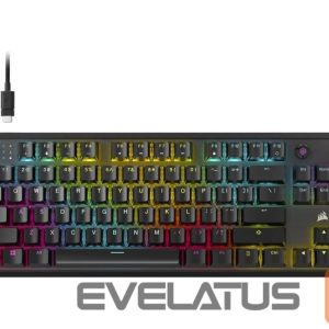 Datora tastatūra Corsair  K70 CORE TKL | Tenkeyless Mechanical Gaming Keyboard | Wired | NA | Black | 0.973 g | MLX RED 