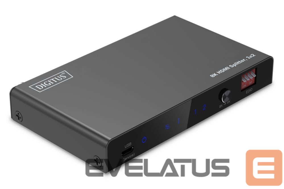 Biroja izejmateriāls Digitus 8K HDMI Splitter, 1x2 | DS-55339 | Black