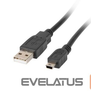 Kabelis Lanberg  Mini USB to USB Type-A 2.0 Cable, 1.8 m | CA-USBK-10CC-0018-BK | Mini USB to USB Type-A 