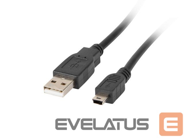 Kabelis Lanberg Mini USB to USB Type-A 2.0 Cable, 1.8 m | CA-USBK-10CC-0018-BK | Mini USB to USB Type-A