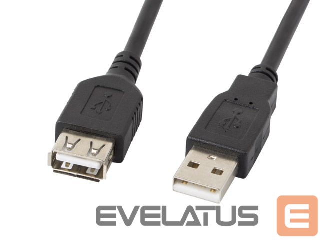Kabelis Lanberg USB-A 2.0 Cable, 5 m | CA-USBE-10CC-0050-BK | USB Type-A to USB Type-A