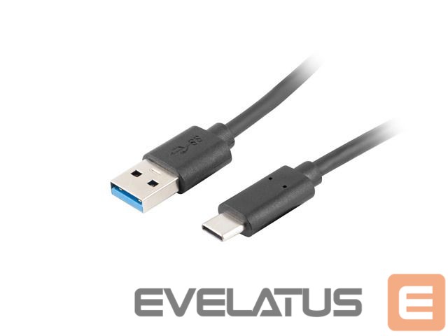 Kabelis Lanberg USB Type-C to USB Type-A 3.1 Cable, 1.8 m | CA-USBO-31CU-0018-BK | USB Type-C to USB Type-A
