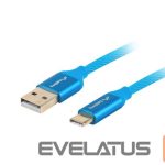 Kabelis Lanberg  USB Type-C to USB Type-A 2.0 Cable Blue QC 3.0 Premium, 1.8 m | CA-USBO-22CU-0018-BL | USB Type-C to USB Type-A 