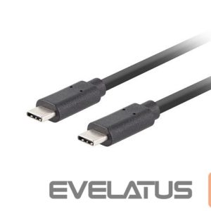 Kabelis Lanberg  USB-C 3.1 Gen 2 Cable, 10GB/s PD100W, 1 m | CA-CMCM-32CU-0010-BK | USB Type-C to USB Type-C 