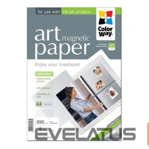 Biroja piederumi ColorWay  ART Glossy Magnetic Photo Paper A4 690 g/m²