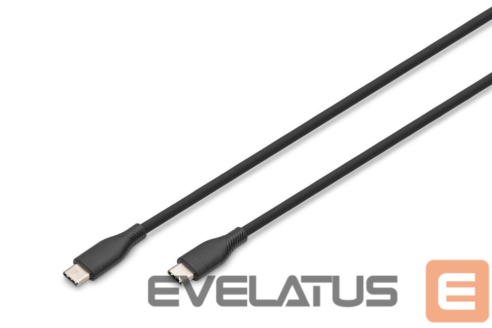 Kabelis Digitus Silicone connection cable, 0.5 m | AK-300341-005-S | USB-C to USB-C