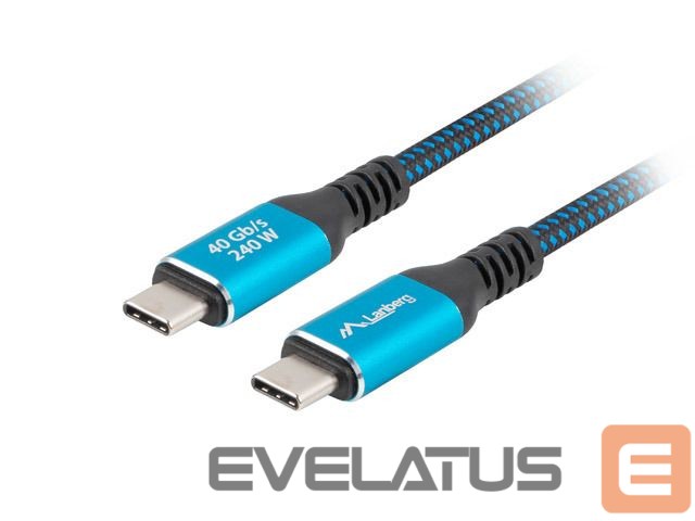 Kabelis Lanberg USB-C M/M 4.0 CABLE 240W 8K 60HZ | CA-CMCM-44CU-0005-BK