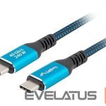 Kabelis Lanberg  USB-C M/M 4.0 CABLE 240W 8K 60HZ | CA-CMCM-45CU-0015-BK 