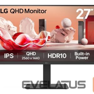 Monitors LG  | 27BA54QB-B | 27 " | IPS | QHD | 16:9 | 75 Hz | 5 ms | 2560 x 1440 pixels | 350 cd/m² | HDMI ports quantity 2 