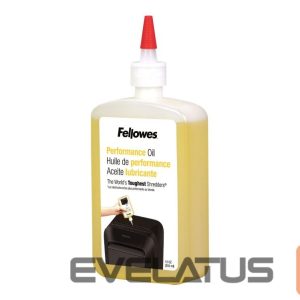 Biroja piederumi Fellowes  | Shredder Oil 355 ml | For use with all  cross-cut and micro-cut shredders. Oil shredder each time wastebasket is emptied or a minimum of twice a month. Plastic squeeze bottle with extended nozzle ensures complete coverage