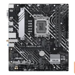 Pamatplate Intel procesorsiem Asus  PRIME H610M-A WIFI | Processor family Intel H610 | Processor socket 1 x LGA1700 Socket | 2 DIMM slots - DDR5, non-ECC, unbuffered | Supported hard disk drive interfaces SATA-600, 1 x M.2 | Number of SATA connectors 4 